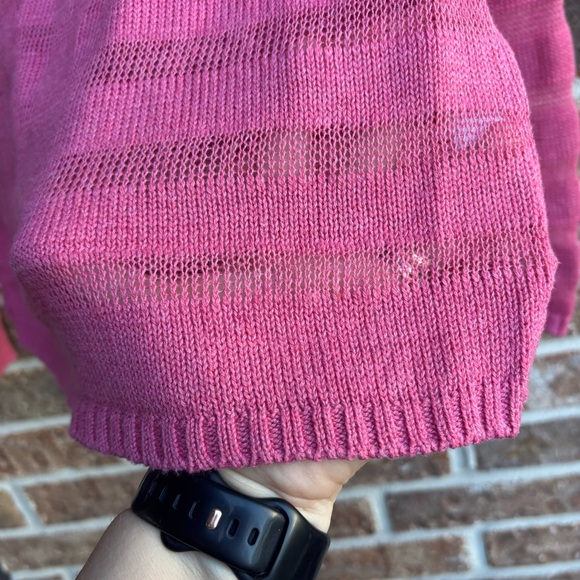 Eileen Fisher pink organic cotton Crew Neck light weight Sweater - Picture 3 of 5